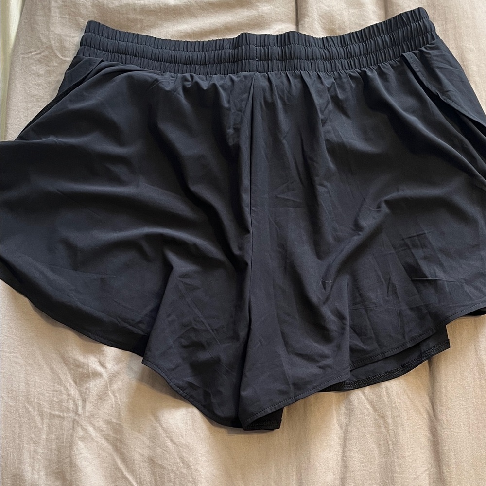 all in motion Black Layered Athletic Shorts with Drawstring - Picture 5 of 6